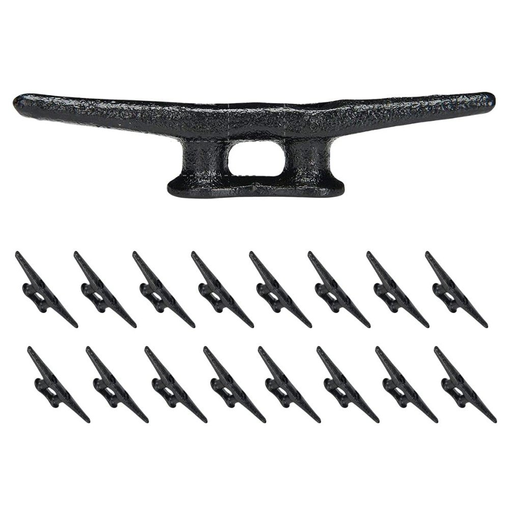 Simplified Living 6" Boat Dock Cleats: Electrophoretic Coated Black Boat Dock Cleats 16 Pack
