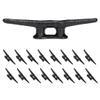 Simplified Living 6" Boat Dock Cleats: Electrophoretic Coated Black Boat Dock Cleats 16 Pack view 1