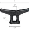 Simplified Living 6" Boat Dock Cleats: Electrophoretic Coated Black Boat Dock Cleats 16 Pack view 3