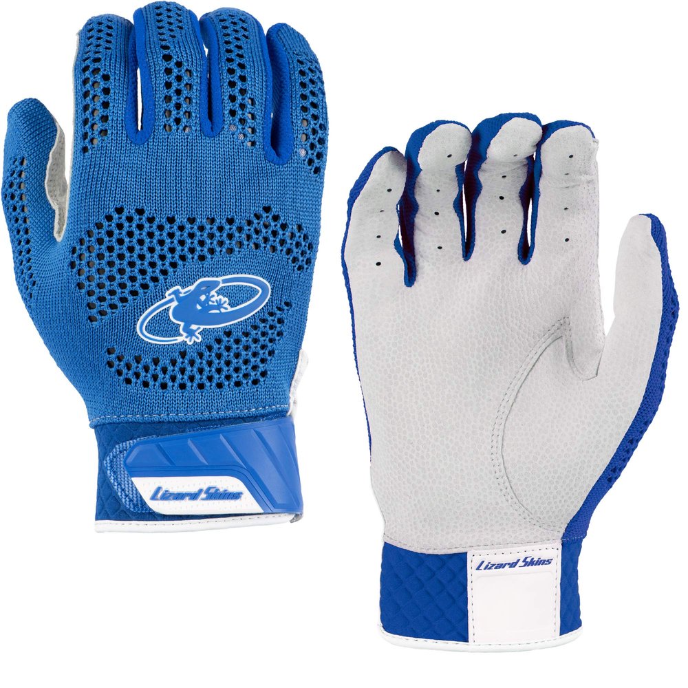 Lizard Skins Pro Knit 2.0 Baseball Batting Gloves - Adult Baseball Batting Gloves (Blue, X-Small)