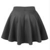MBJ WB829 Womens Basic Versatile Stretchy Flared Casual Midi Skater Skirt XXXL Charcoal view 3