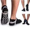 Muezna Men's Non-Slip Yoga Socks, Anti-Skid Pilates, Barre, Bikram Fitness Hospital Slipper Socks with Grips view 1