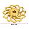 Bicycle Derailleur Pulley Set, 11T/13T Aluminum Alloy Ceramic Bearing Rear Wheel with Adapters, Golden view 3