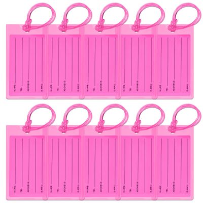 10 Pack Luggage Tags for Suitcases, Airplane Travel Essentials for Flying, International Travel Must Haves, and Luggage Accessories by Sodsay