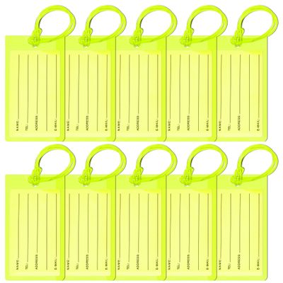 10 Pack Luggage Tags for Suitcases, Airplane Travel Essentials for Flying, International Travel Must Haves, and Luggage Accessories by Sodsay
