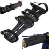 Black 4 Adjustable Straps Archery Arm Guard Shooting Bow String Arm Protector Gear for Hunting Training Protection view 2