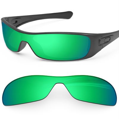 BLAZERBUCK Polycarbonate Polarized Replacement Lenses for Oakley Antix - Emerald Green AR Coated