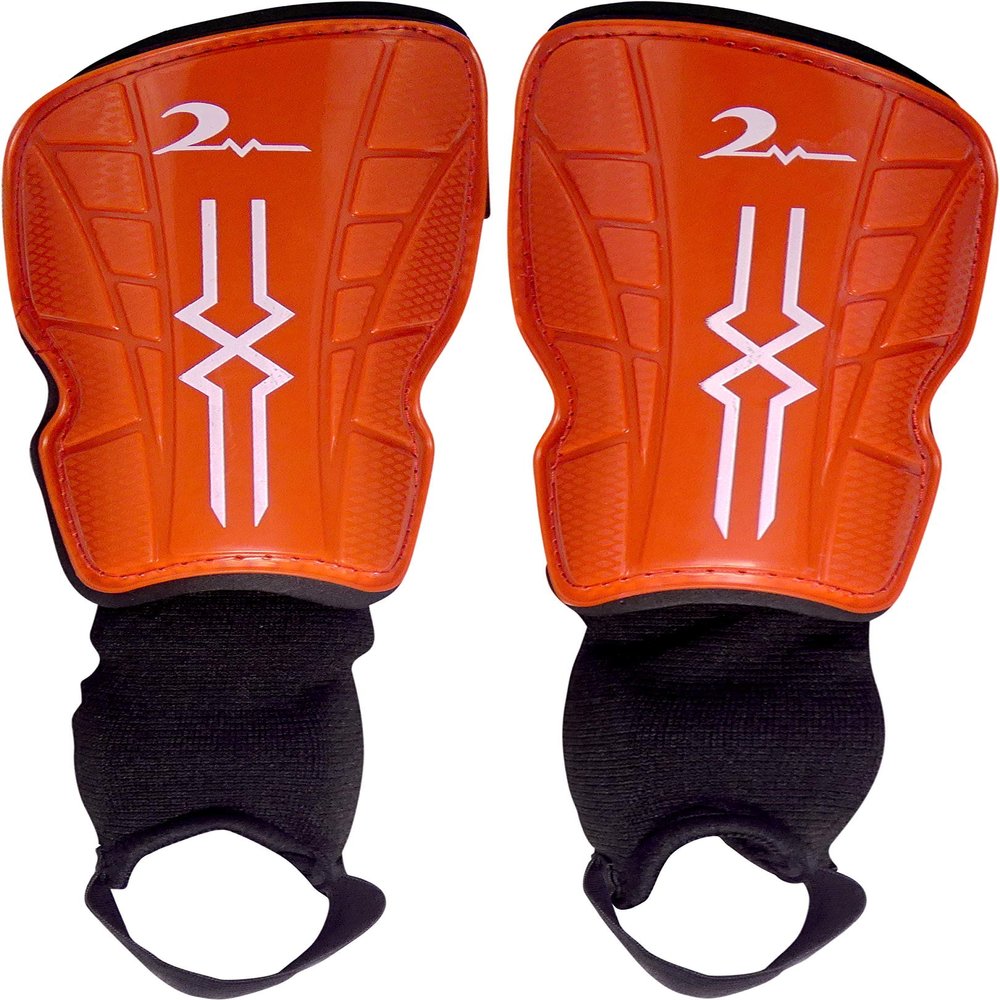 Swell Relief Soccer Shin Guards for Kids/Soccer Gear for Boys Girls/Protective Soccer Equipment/Adjustable Straps (Red, Medium)