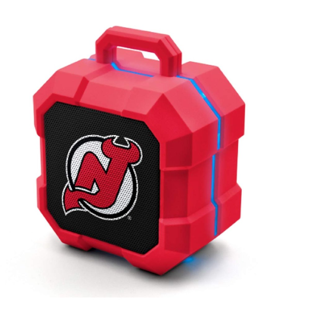 NHL New Jersey Devils ShockBox LED Wireless Bluetooth Speaker, Team Color