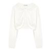 BOLEROSE Girls Long Sleeve Floral Lace Bolero Cardigan Kids Shrug Cover Up (Ivory, 7-8 YRS) view 1