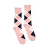 Bop Classy Men's Dress Crew Socks Argyle Pattern 2 Pair Set - Premium Cotton (Pink & Burgundy) view 2