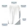 Augusta Sportswear Youth Step-Back Basketball Shorts, White/Silver, M view 4