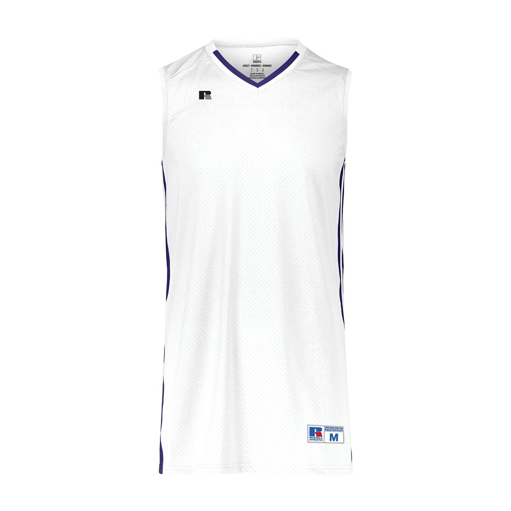 Russell Athletic Legacy Basketball Jersey White/Purple M