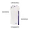 Russell Athletic Legacy Basketball Jersey White/Purple M view 4