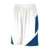 Augusta Sportswear Youth Step-Back Basketball Shorts, White/Royal, XL view 1