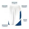 Augusta Sportswear Youth Step-Back Basketball Shorts, White/Royal, XL view 4