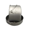 Jolmo Lander Ultralight Backpacking Camping Pot and Frying Pan Set,Titanium Pot 1950ml with Bail Handle Titanium Frying Pan D175mm view 2