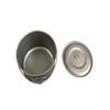 Jolmo Lander Ultralight Backpacking Camping Pot and Frying Pan Set,Titanium Pot 1950ml with Bail Handle Titanium Frying Pan D175mm view 3