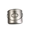 Jolmo Lander Ultralight Backpacking Camping Pot and Frying Pan Set,Titanium Pot 1950ml with Bail Handle Titanium Frying Pan D175mm view 4