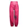 JOFOW Womens Bloomers Harem Pants Dye Splash Print Loose Long Yoga Trousers Hot Pink view 3