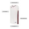 Russell Athletic Legacy Basketball Jersey White/Cardinal L view 4