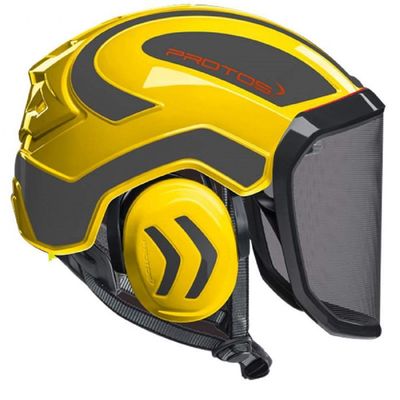 Pfanner Protos Integral Arborist Helmet (Yellow & Grey)