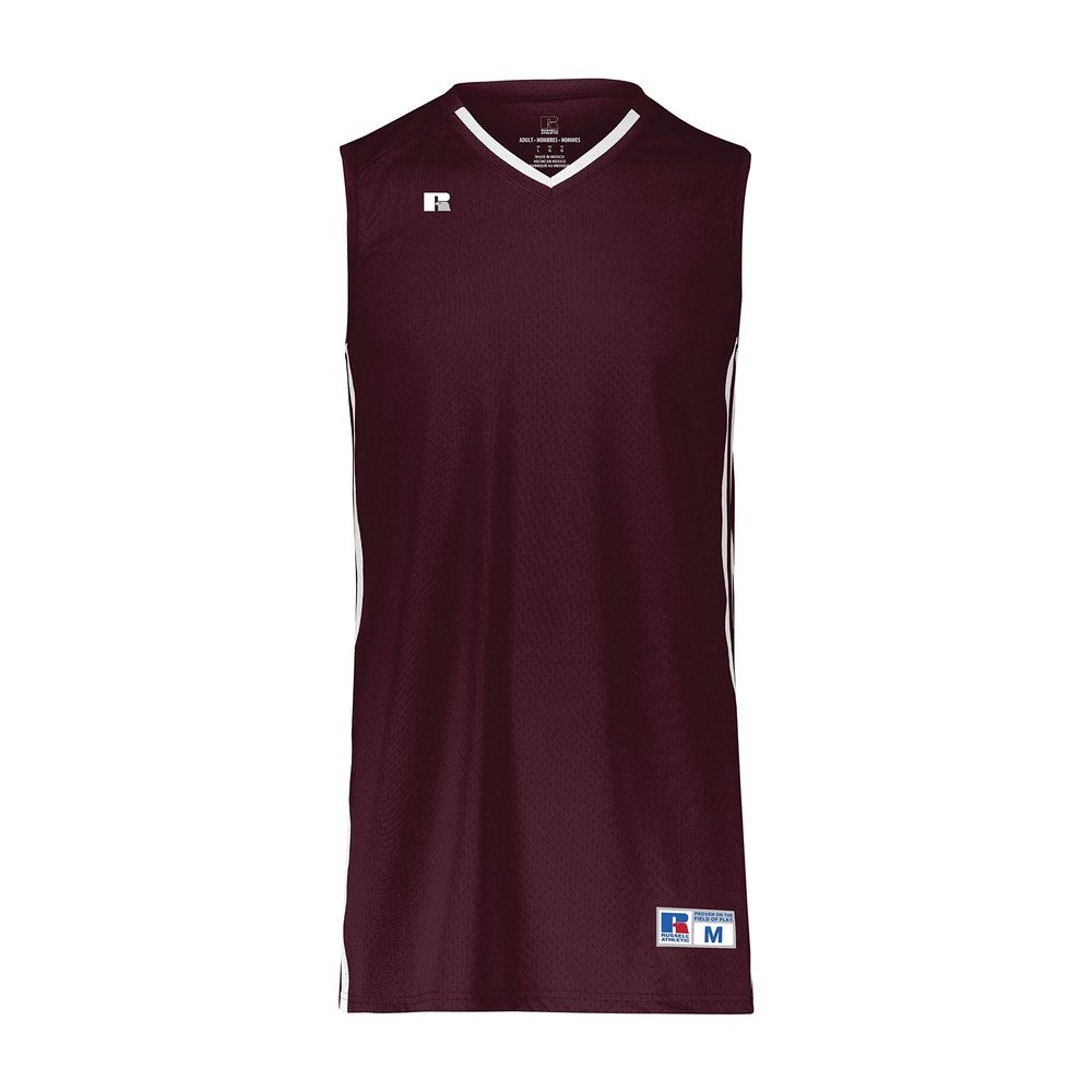 Russell Athletic Legacy Basketball Jersey Maroon/White XL