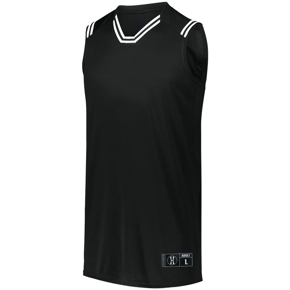 Holloway Sportswear Boys Retro Basketball Jersey M Black/White