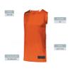 Augusta Sportswear Youth Step-Back Basketball Jersey, Orange/White, L view 4