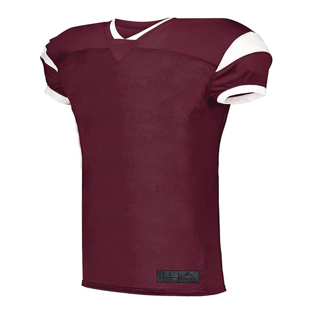 Augusta Sportswear Boys Slant Football Jersey S Maroon/White