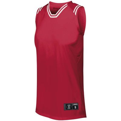 Holloway Sportswear Womens Retro Basketball Jersey S Scarlet/White