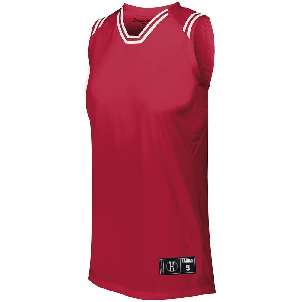 Holloway Sportswear Womens Retro Basketball Jersey S Scarlet/White