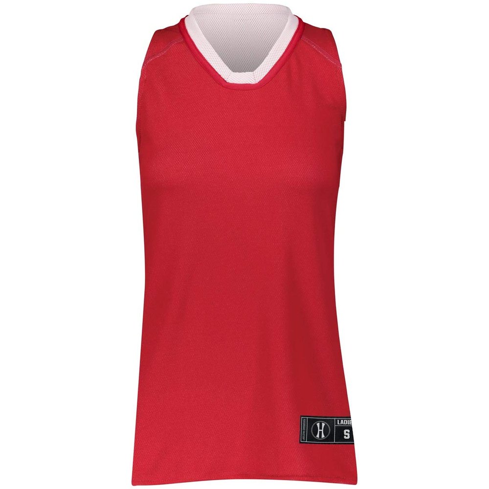 Holloway Sportswear Womens Dual-Side Single Ply Basketball Jersey S Scarlet/White