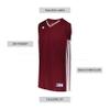 Russell Athletic Legacy Basketball Jersey Cardinal/White 2XL view 4
