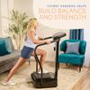 Lifepro Rhythm Vibration Plate Exercise Machine with Handles for Balance Support  Vibrating Plate for Lymphatic Drainage, Circulation & Recovery, Heart Rate Sensor, Phone Holder, 99 Speed Levels view 2