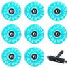 CLAS FOX 78A Indoor or Outdoor 65x35mm Quad Roller Skate Wheels with ABEC-9 Bearings 8 Pcs (Blue) view 2