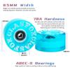 CLAS FOX 78A Indoor or Outdoor 65x35mm Quad Roller Skate Wheels with ABEC-9 Bearings 8 Pcs (Blue) view 3