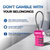 SURE LOCK TSA Approved Luggage Locks with Open Alert Indicator, 3 Digit Combination Cable Travel Lock for Suitcase, Backpack, Gym Locker, Toolbox, Carry On & Travel Bag(Rose 2 Pack) view 4