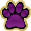 Crown Awards .75" x.75 Paw Print Pins, Paw Print Lapel Pins Great Purple Paw Insert Pin for School Events Gold 30 Pack Prime view 1
