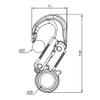 ProClimb Forged Aluminum Carabiner with Captive Eye, Blue view 3