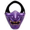 AOUTACC Airsoft Mask Half Face Masks Protection Gear Japanese Samurai Hannya Oni Mask for Halloween Costume Prop Airsoft BBS Accessories Paintball Cs Nerf Game Motocross Skiing (Purple) view 1