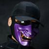 AOUTACC Airsoft Mask Half Face Masks Protection Gear Japanese Samurai Hannya Oni Mask for Halloween Costume Prop Airsoft BBS Accessories Paintball Cs Nerf Game Motocross Skiing (Purple) view 2