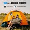 AMACOOL Portable Camping Fan with LED Lantern- 40H Work Time Rechargeable view 3