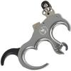 Archery Release Aid Fully Automatic Aluminum Alloy 3 or 4 Finger Release Aid Stainless Steel Release Aid Left or Right Hand for Compound Bow Hunting Shooting Target Trigger (Gray) view 1