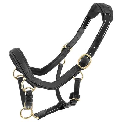 Rambo Micklem Leather Halter Pony Black