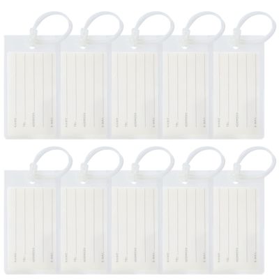 10 Pack Luggage Tags for Suitcases, Airplane Travel Essentials for Flying, International Travel Must Haves, and Luggage Accessories by Sodsay