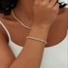 PAVOI 14K Rose Gold Plated Tennis Bracelets for Women - 3mm Cubic Zirconia Classic Gold Tennis Bracelets for Women and Men - Trendy CZ Jewelry Gifts - Size 6.5 Inches view 2