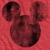 Disney Mickey Mouse Distressed Head Vintage Silhouette Men's Adult Graphic Tee T-Shirt(Heather Red,Medium) view 2