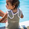 bblv Wrp Kids Wetsuit Swim Vest - Warm Neoprene Baby and Toddler Swim Vest for Boys and Girls, with Velcro Adjustment, SPF Protection and Carrying Bag (Grey, Small) view 2
