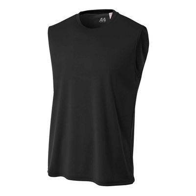 A4 Sportswear Adult Medium Black Cooling Muscle Tee